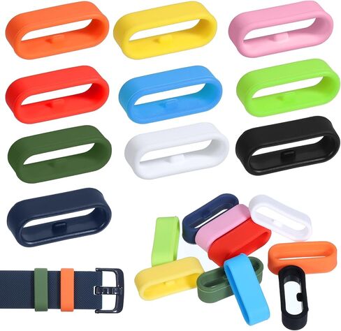 10 Pcs Watch Band Holder Loop Multi-Color Smart Watch Security Bands Fastener Rings Replacement Watches Strap Holder Universal Fit Watchband Loops in Saudi Arabia