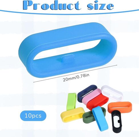 10 Pcs Watch Band Holder Loop Multi-Color Smart Watch Security Bands Fastener Rings Replacement Watches Strap Holder Universal Fit Watchband Loops in Saudi Arabia