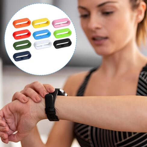10 Pcs Watch Band Holder Loop Multi-Color Smart Watch Security Bands Fastener Rings Replacement Watches Strap Holder Universal Fit Watchband Loops in Saudi Arabia