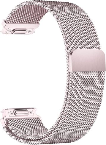 20mm 22mm Stainless Steel Magnetic Watch Band for Women Men, Push-Button Quick Release Metal Smart Watch Strap Mesh Milanese Loop Wristband Replacement Bracelet in Saudi Arabia