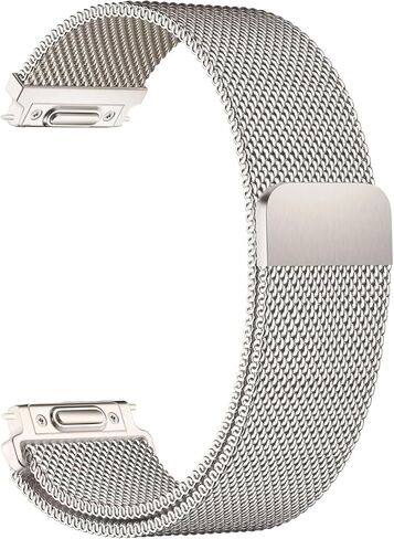 20mm 22mm Stainless Steel Magnetic Watch Band for Women Men, Push-Button Quick Release Metal Smart Watch Strap Mesh Milanese Loop Wristband Replacement Bracelet in Saudi Arabia