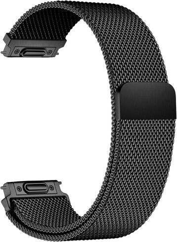 20mm 22mm Stainless Steel Magnetic Watch Band for Women Men, Push-Button Quick Release Metal Smart Watch Strap Mesh Milanese Loop Wristband Replacement Bracelet in Saudi Arabia