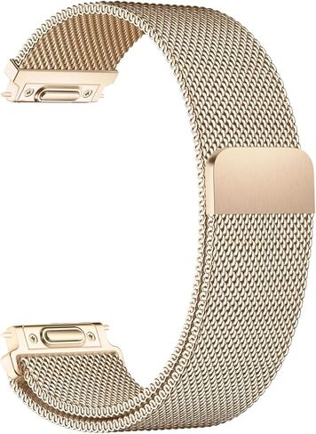 20mm 22mm Stainless Steel Magnetic Watch Band for Women Men, Push-Button Quick Release Metal Smart Watch Strap Mesh Milanese Loop Wristband Replacement Bracelet in Saudi Arabia