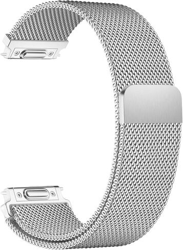 20mm 22mm Stainless Steel Magnetic Watch Band for Women Men, Push-Button Quick Release Metal Smart Watch Strap Mesh Milanese Loop Wristband Replacement Bracelet in Saudi Arabia