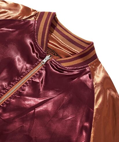 Lion Embroidered Men's Bomber Jacket Hip Hop Streetwear Vintage Japanese Style Windbreaker Coat for Spring Fall in Kuwait