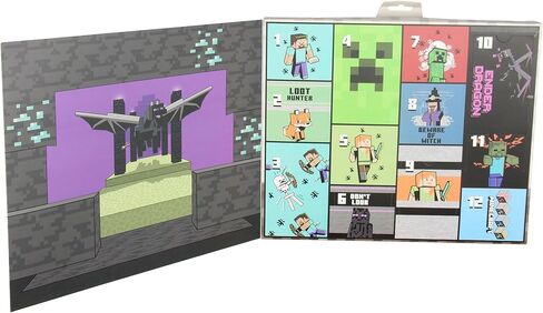 جوارب Bioworld Minecraft للرجال لمدة 12 يومًا للبالغين من الكاحل والجوارب الدائرية مزيج وتطابق مجموعة صندوق هدايا Advent in Kuwait