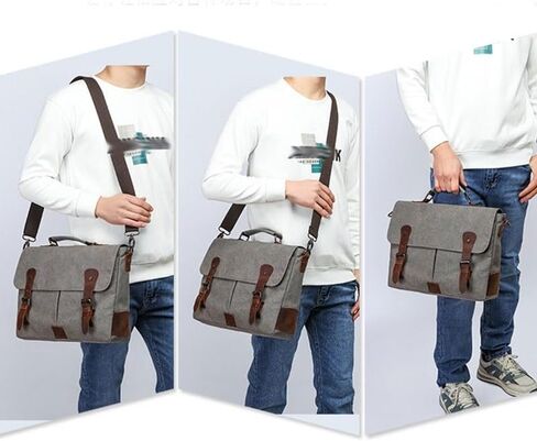 حقيبة قماش ريترو للرجال كتف الكمبيوتر Crossbody in Kuwait