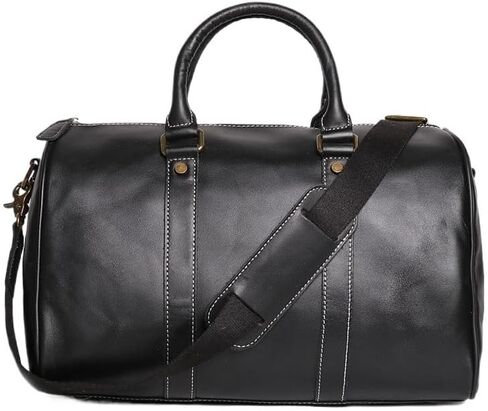 Men's Genuine Leather Handbag Crazy Horse Skin Travel Bag Business Crossbody in Kuwait