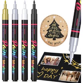 علامات طلاء زيتية دائمة: قلم طلاء زيتي ذو نقاط دقيقة، 12 لونًا قلم تحديد مقاوم للماء ذو ​​طرف رفيع للرسم الصخري، علامة معدنية، أعمال تفصيلية هندسية، حرف خشبية، هدية عيد الميلاد DIY، فن الخزف in Kuwait