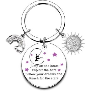 Gymnastics Gifts for Girls 10-12, Gymnastics Team Gifts Keychain, Gymnast Coach Keychain, Gymnastic Birthday Party Decorations, Gymnastic Stuff Accessories for Girls in Kuwait