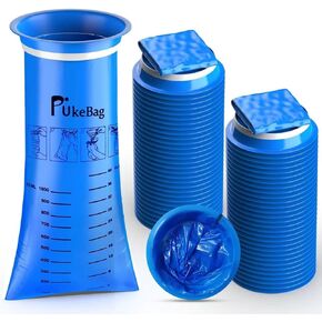 Vomit Barf Bags Disposable, 40 Pack Emesis Throw up Bag for Car Sickness- Leak Resistant & Medical Grade Nausea Puke Bags for Kids& Adult Travel Motion Sickness in Kuwait