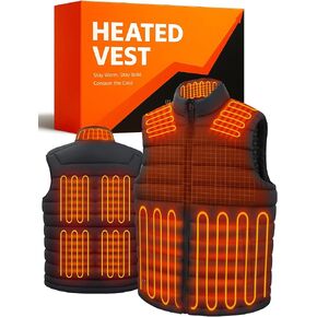 Heated Vest for Men and Women, 16000mAh Rechargeable Heated Jacket Waterproof for Winter Outdoor Hunting Camping, Gifts in Saudi Arabia