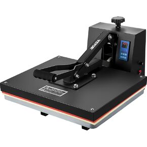 VEVOR Heat Press Machine - 12" x 10" Portable Heat Press - Heat Transfer Machine with Precise Temp Control and Auto-Off Dual-Tube Even Heating - Sublimation Machine for T-Shirts/Bags(Blue+White) in Saudi Arabia