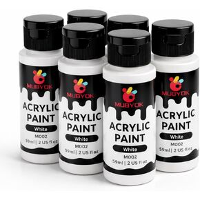 مجموعة طلاء أكريليك غير لامع من MUBYOK بوزن 2 أونصة مع غطاء أداة توزيع دقيق لطلاء السيارة الجديد، ومستلزمات الرسم والفنون، ومستلزمات الفنون والحرف اليدوية للبالغين (عبوة من 16 قطعة) in Kuwait