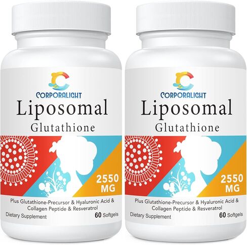 Liposomal Glutathione Softgels, Enhanced Absorption - Liposomal Delivery, Active Form L-Glutathione, Cellular, Immune Function & Liver Detox, Rich in Antioxidant Formula, Gluten Free, 120 Softgels in Saudi Arabia