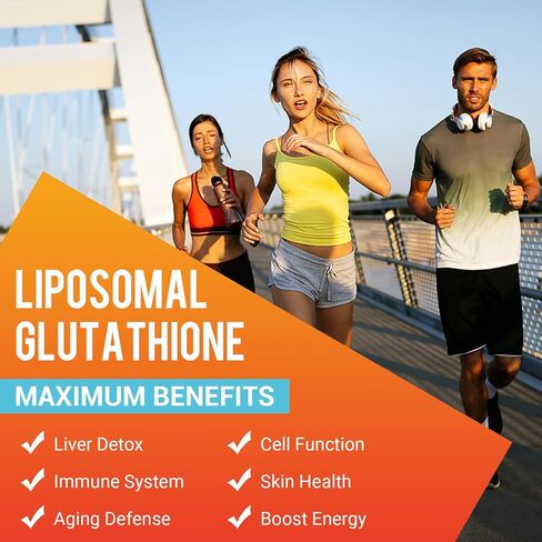 Liposomal Glutathione Softgels, Enhanced Absorption - Liposomal Delivery, Active Form L-Glutathione, Cellular, Immune Function & Liver Detox, Rich in Antioxidant Formula, Gluten Free, 120 Softgels in Saudi Arabia