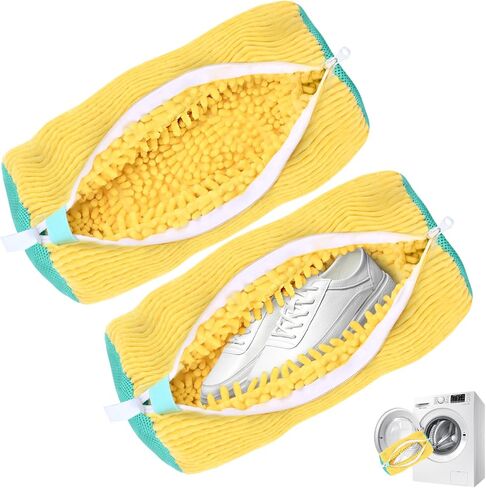 Shoe Washing Machine Bag, Shoe Cleaning Bag, Reusable Laundry Shoes Bag for Washer & Dryer Cleans & Protects All Shoes Types 2PCS (Grey) in Saudi Arabia