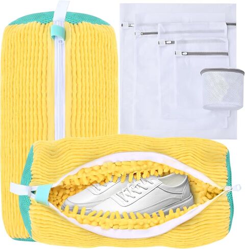 Shoe Washing Machine Bag, Shoe Cleaning Bag, Reusable Laundry Shoes Bag for Washer & Dryer Cleans & Protects All Shoes Types 2PCS (Grey) in Saudi Arabia