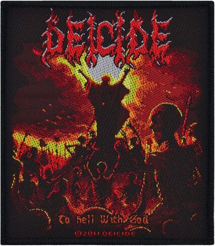 Deicide To Hell With God Patch غلاف الألبوم الموت المعادن المنسوجة خياطة على زين in Kuwait