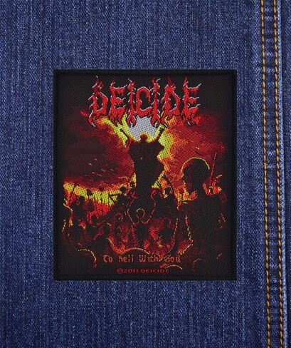 Deicide To Hell With God Patch غلاف الألبوم الموت المعادن المنسوجة خياطة على زين in Kuwait