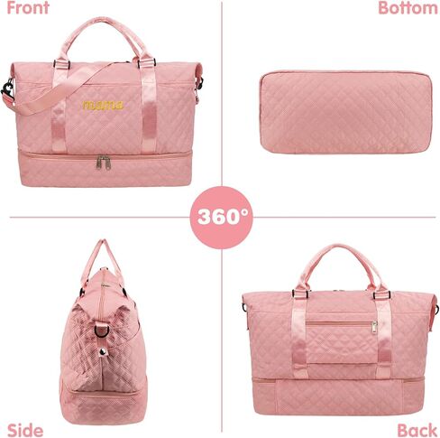 Mama Baby Pregnancy Hospital Bag Essentials for Women Labor Delivery Diaper Organizer with Shoe Compartment,2 Waterproof Toiletry Pouch Travel Duffle Bag for Mommy Weekender Overnight Gym Gifts,Pink in Saudi Arabia