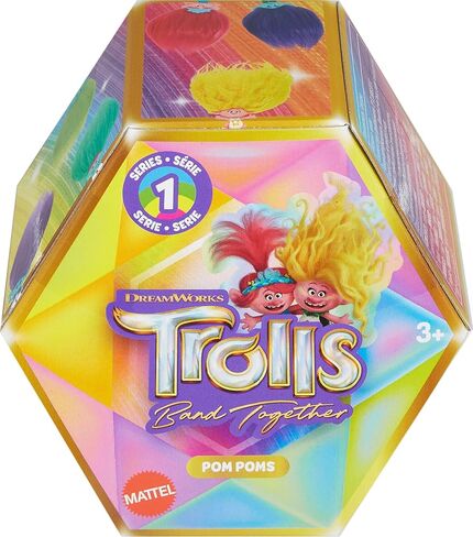 Dreamworks Trolls Band Together Rainbow Pom Poms Keychains With Surprise Mini Doll, Rainbow Series 1 in Saudi Arabia