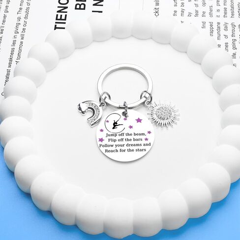 Gymnastics Gifts for Girls 10-12, Gymnastics Team Gifts Keychain, Gymnast Coach Keychain, Gymnastic Birthday Party Decorations, Gymnastic Stuff Accessories for Girls in Kuwait