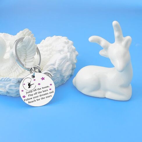 Gymnastics Gifts for Girls 10-12, Gymnastics Team Gifts Keychain, Gymnast Coach Keychain, Gymnastic Birthday Party Decorations, Gymnastic Stuff Accessories for Girls in Kuwait