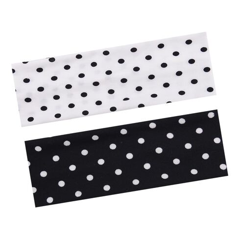 Vintage Polka Dot Sweatband Headband for Women Men Black and White Polka Dot Headbands Stretchy Spa Yoga Headbands for Workout Nonslip Elastic Bandanas for Women Men Hiking Running Sweatbands 2 pcs in Saudi Arabia
