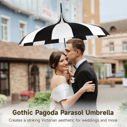 مظلة على طراز باغودا مع جمالية قوطية، مظلة شمسية عتيقة للشمس والمطر الخفيف، مظلات أنيقة مستوحاة من العصر الفيكتوري لالتقاط صور الزفاف، والأحداث التنكرية، إطار فولاذي in Kuwait