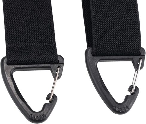 1.5 Inch Black Y-Back Belt Loop Suspenders, Heavy Bretelles Pour Hommes Duty Under Clothing Work Tool Belt Suspenders with 3 Swivel Hooks Adjustable Elastic Side Clip Straps for Men & Women in Saudi Arabia