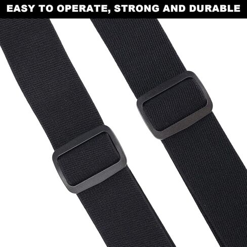 1.5 Inch Black Y-Back Belt Loop Suspenders, Heavy Bretelles Pour Hommes Duty Under Clothing Work Tool Belt Suspenders with 3 Swivel Hooks Adjustable Elastic Side Clip Straps for Men & Women in Saudi Arabia