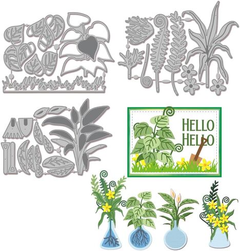 GLOBLELAND Lavender Background Frame Cutting Dies for Card Making 5.2x4inch 3D Flower Background Frame Metal Die Cuts DIY Scrapbooking Embossing Paper Album Craft Decor in Saudi Arabia