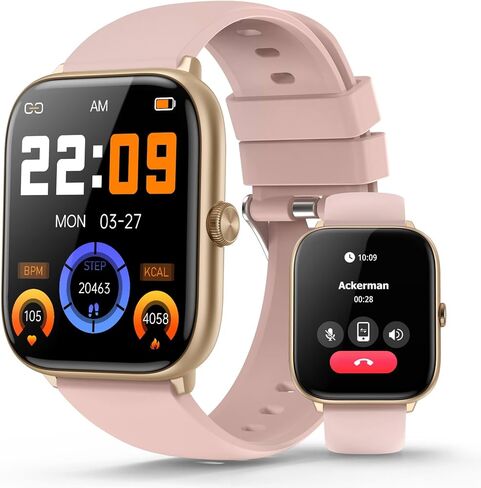 ساعات ذكية في وقت مبكر 2025 للنساء مع عرض 2.06 "AMOLED دائمًا ، IP68 Tracker Fitness Fitness Tracker و 118 Model Sports ومعدل ضربات القلب/SPO2/Sleep Monitor ، متوافق مع Android iPhone in Kuwait