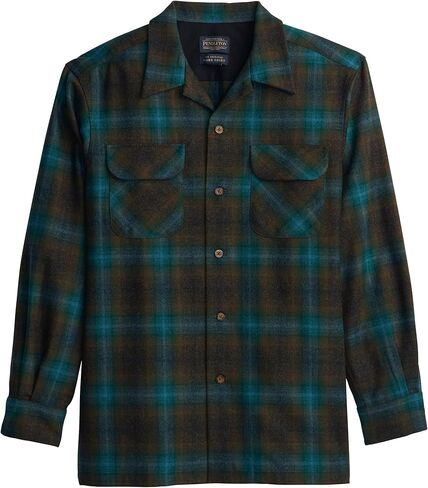 Pendleton Men's Long Sleeve Classic Fit Board Wool Shirt, Blue/Green Original Surf Plaid-30789, XX-Large in Kuwait