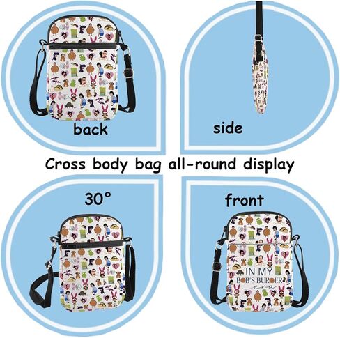 TSOTMO Burger Merch Crossbody Bag Burger Cartoon Gift Bob Fans Burger WDW Bob Family in Saudi Arabia