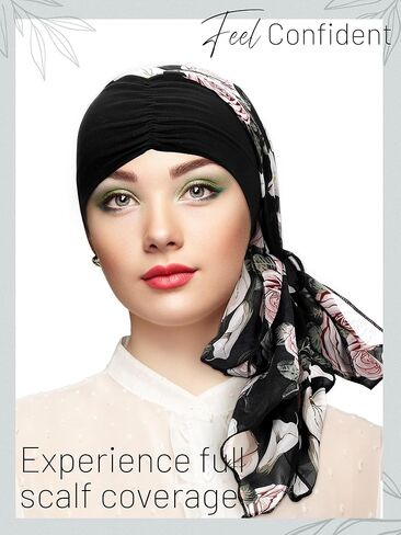 4 Pcs Chemo Headwear for Women, Cancer Chemo Head Wraps Turbans for Women Patients Breast Cancer Month Gifts in Saudi Arabia