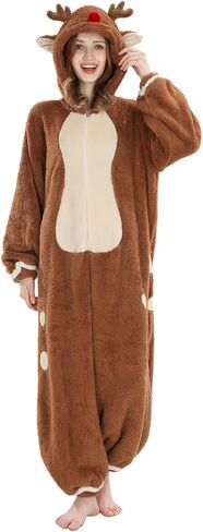 Nuoqi Gawr Gura Onesie Pajamas Women One Piece Hooded Sleepwear Adult Onesie Halloween Christmas Pajamas in Saudi Arabia