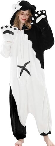 Nuoqi Gawr Gura Onesie Pajamas Women One Piece Hooded Sleepwear Adult Onesie Halloween Christmas Pajamas in Saudi Arabia