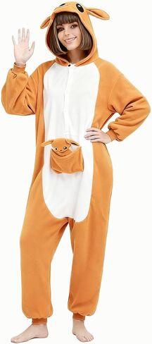 Adult Animal Onesie, Hooded Polar Fleece Pajamas, Halloween Costume Cosplay Sleepwear for Unisex Women & Men in Saudi Arabia
