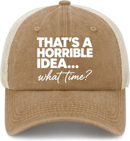 Thats A Horrible Ideas What Time Hat for Womens Trendy Washed Distressed in Saudi Arabia