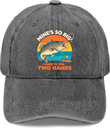 Mine's So Big I Have to Use Two Hands. Hats for Men Vintage Washed Distressed in Saudi Arabia