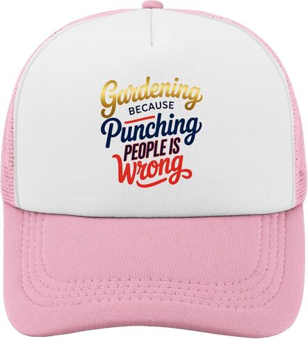 Gardening Because Punching People is Wrong Hat for Women Funny Washed in Saudi Arabia