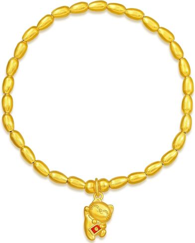 سوار CHOW SANG SANG 999 Gold MINTYGREEN رائع على شكل قطة للنساء 14.5 سم 94678B السعر حسب الوزن 9.73 جرام ذهبي in Kuwait