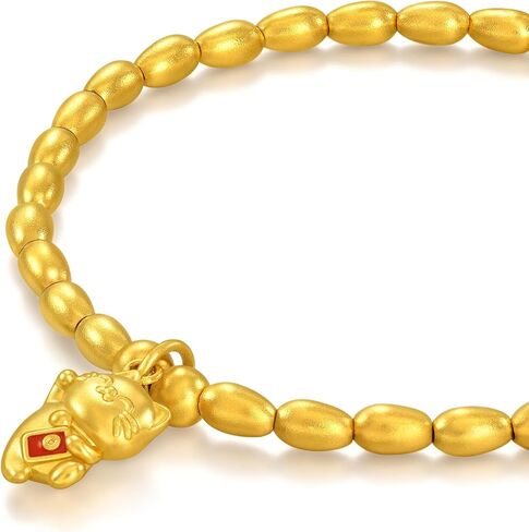 سوار CHOW SANG SANG 999 Gold MINTYGREEN رائع على شكل قطة للنساء 14.5 سم 94678B السعر حسب الوزن 9.73 جرام ذهبي in Kuwait
