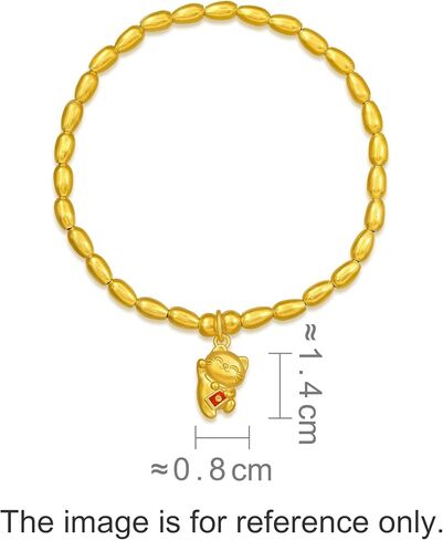 سوار CHOW SANG SANG 999 Gold MINTYGREEN رائع على شكل قطة للنساء 14.5 سم 94678B السعر حسب الوزن 9.73 جرام ذهبي in Kuwait