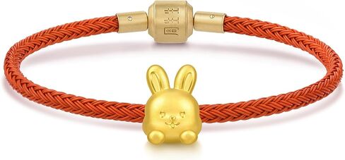 CHOW SANG SANG 999 Gold Charme Cute Adorable Mini Chinese Zodiac Rabbit Charm Bracelet for Women & Men 17cm 95962C in Saudi Arabia