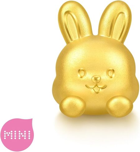 CHOW SANG SANG 999 Gold Charme Cute Adorable Mini Chinese Zodiac Rabbit Charm Bracelet for Women & Men 17cm 95962C in Saudi Arabia