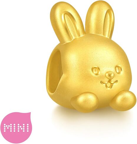 CHOW SANG SANG 999 Gold Charme Cute Adorable Mini Chinese Zodiac Rabbit Charm Bracelet for Women & Men 17cm 95962C in Saudi Arabia