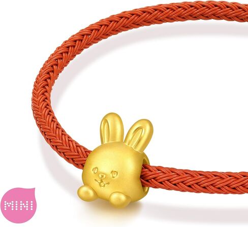 CHOW SANG SANG 999 Gold Charme Cute Adorable Mini Chinese Zodiac Rabbit Charm Bracelet for Women & Men 17cm 95962C in Saudi Arabia